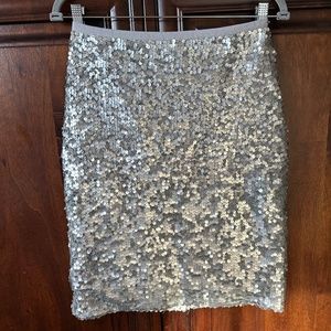 J. Crew Silver Sequin Party Mini